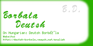 borbala deutsh business card